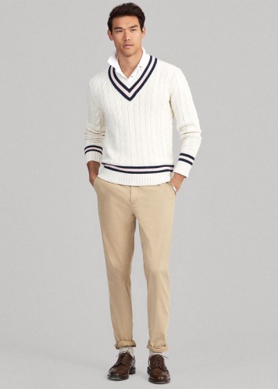 Men's Ralph Lauren Pink Pony Cricket Sweater | 286590WMV